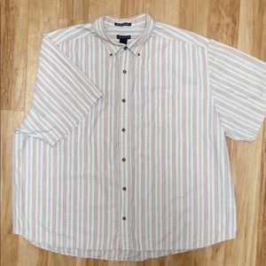 Big & Tall 3XL Short Sleeve Button Down Shirt